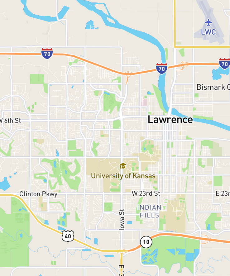 Map of Lawrence
